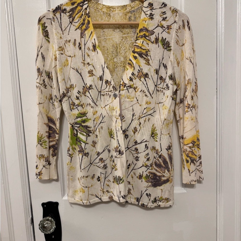 Vintage Floral Print Women's Cardigan
